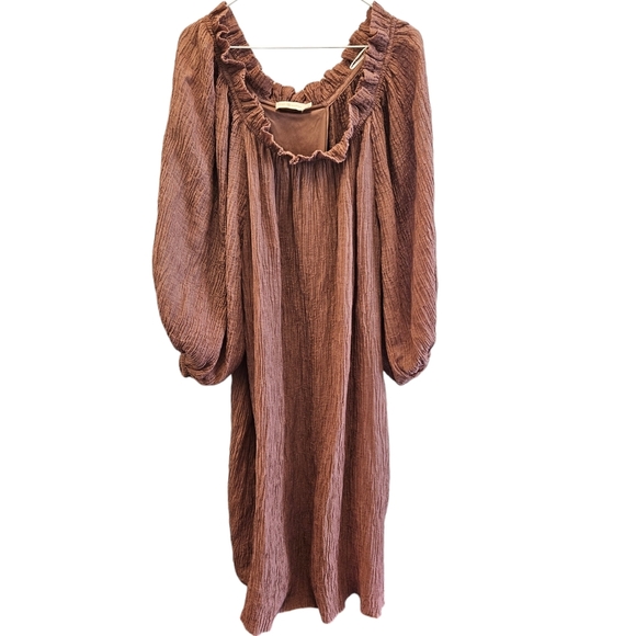 Tory Burch Midi Gauze Linen Blend Dress - Picture 1 of 6